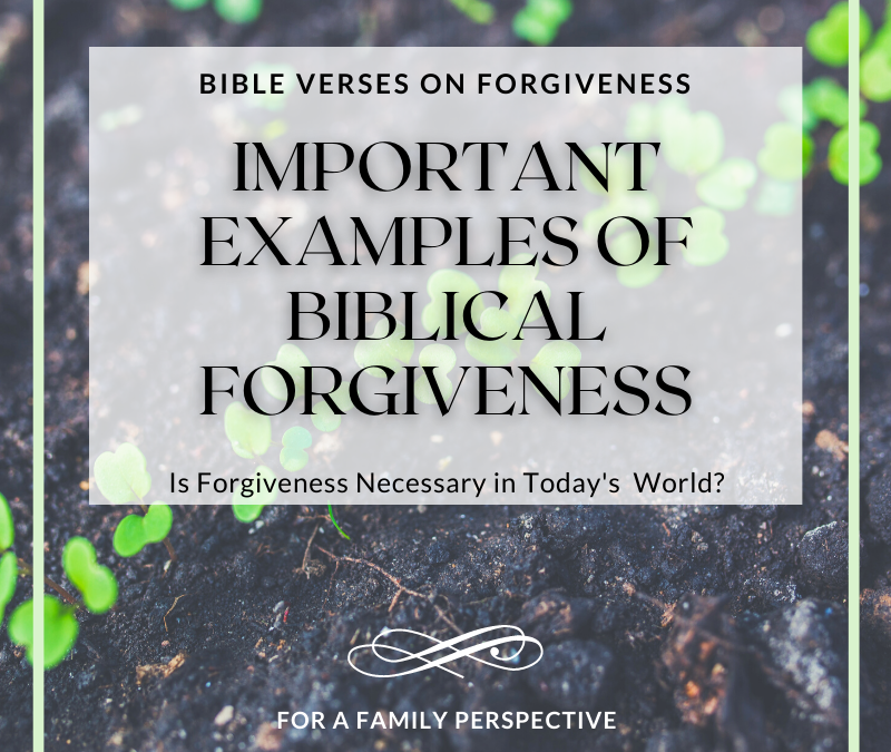 Important Examples of Biblical Forgiveness